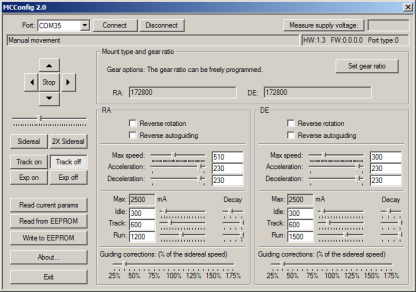 Motor controller configuration