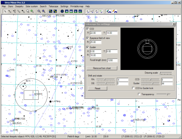 Autoguider field of view
