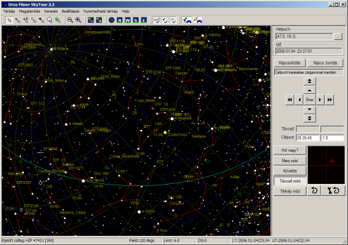 Ursa Minor SkyTour: Keresés csigavonal mentén